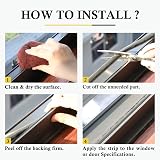 fowong Draught Excluder 4.9m Weatherstrip 9mm Brush Seal Grey Door Window view 5