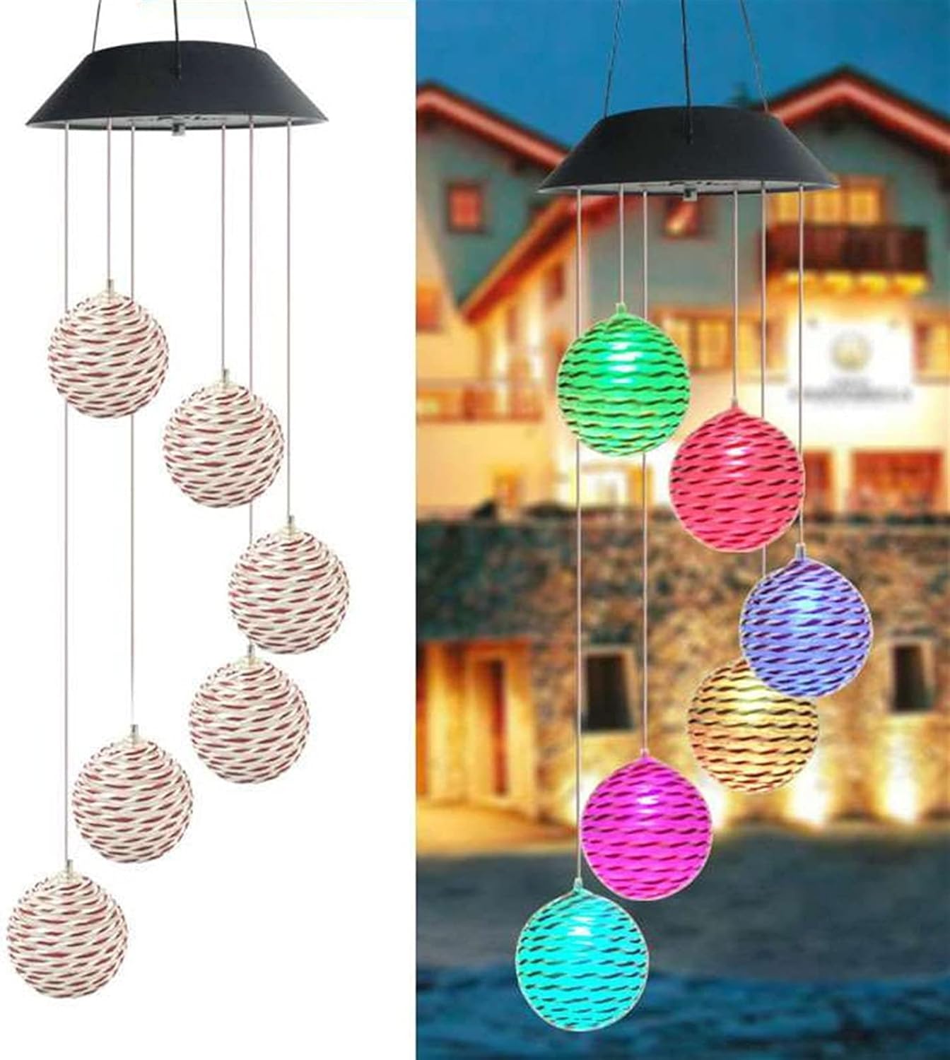 Solar garden wind chimes Solar Wind Chimes Light, Outdoor Hanging Decor