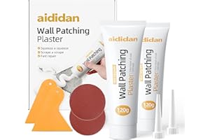 AIDIDAN Two Drywall Patch Repair Kit with Scraper, Wall Spackle Repair Paste, Wall Mending Agent & Scraper – Quick Fix Solution for Home Wall, Plaster Dent & Wood Scratch Repair