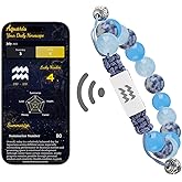 Omniorna NFC Zodiac Bracelet Aries with Real-Time Daily Horoscope - Personalized Astrology Birthstone Jewelry, Adjustable Knot Design for All 12 Zodiac Signs, Spiritual Gift for Women & Men
