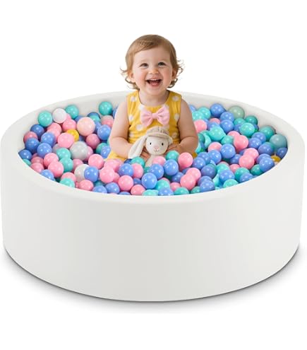 100 Balles De Piscine STOBAZA | 5,5cm Blanc Et Gris | Anti-Écrasement | Pour Enfants Jeux D'Intérieur/Extérieur