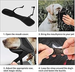 Dog Muzzle, Soft Nylon Muzzle for Small Medium
