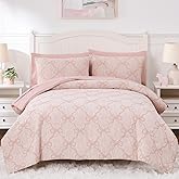 Wink Deer Full Size Comforter Sets with Sheets for Girls-7 Pieces Full Size Bedding Sets with Pink Comforter, Sheets, Pillowcases & Shams for Kids (Pink Diamond, 76" X 86")