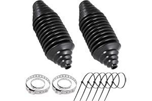 JUSTTOP 12PCS Car Rack and Pinion Boot Steering Rack Boot Tool Kit, Dustproof Silicone Inner Tie Rod Boot Set with Cable Ties