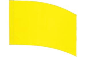 DIRECTOR'S SHOWCASE INTERNATIONAL (DSI) DSI Color Guard Practice Flag (PCS) - Curved Rectangle - Yellow