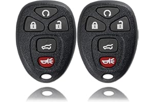Montgopest Car Key Fob Compatible with Chevrolet Chevy Traverse丨Suburban丨Tahoe丨GMC Acadia丨Yukon丨Buick Cadillac Keyless Entry Remote 5 Button OUC60270 OUC60221 15913415 (2 Packs)