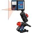 BOSCH GLL25-10 30 Ft Self-Leveling Cross-Line Laser, Includes 2 AAA Batteries & Flexible Mounting Device