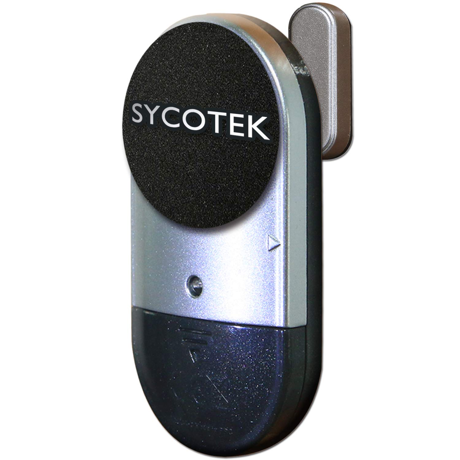 SYCOTEK Door Alarm Travel Hotel Safety Home Security Alarm, Vibration Sensor and Volume Adjustable, Stop Burglar Thief and Door Intruder to Keep Your Personal Safety in Trip or at Home, Portable Small Size, Black Silver