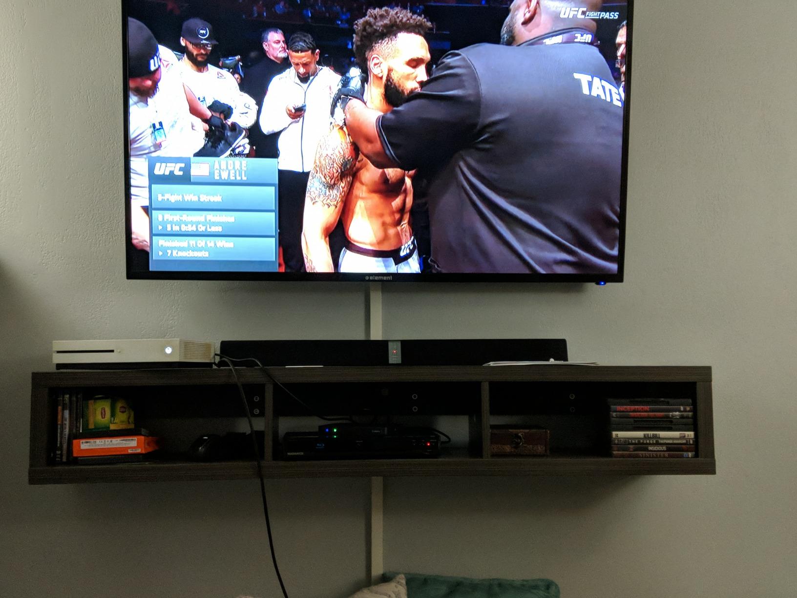 35/mo Finance Martin Furniture Floating TV Console, 48", Stone Gray