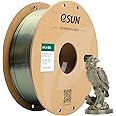 eSUN Silk Metal PLA Filament 1.75mm, Silky Metallic 3D Printer Filament PLA, Dimensional Accuracy +/- 0.05mm, 1KG Spool (2.2 
