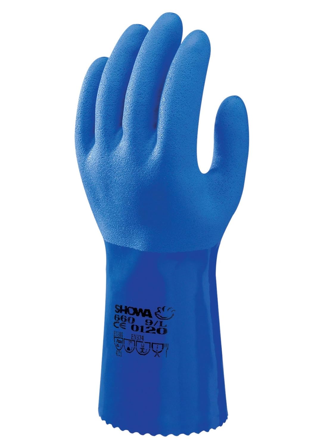 Showa Gloves SHO660-M No.660 Glove, Size: M, Blue, 2 pieces, M (Pack of 1)