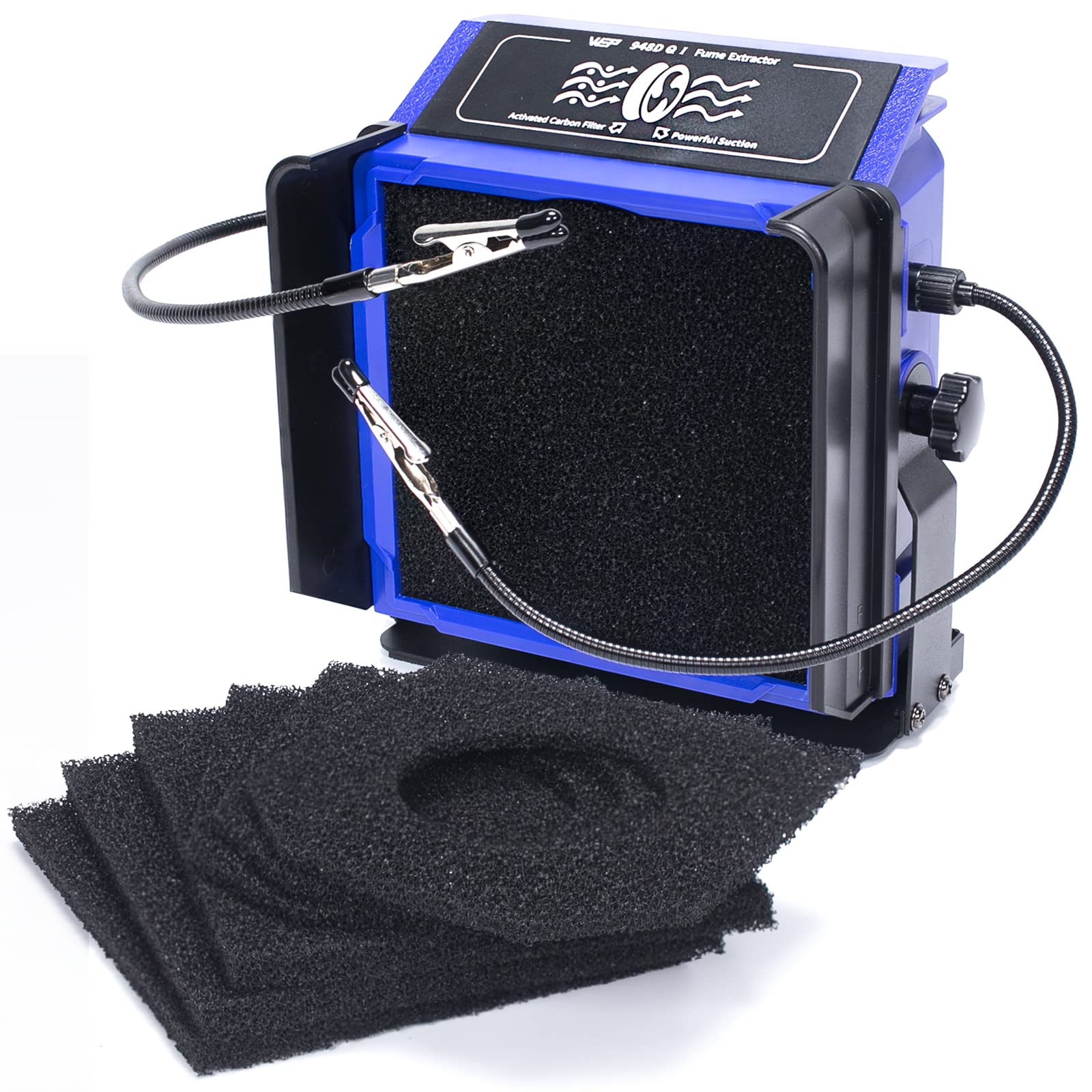 Photo 1 of WEP 948DQ-I Fume Extractor Tool with Double Filtering, Helping Hands, Adjustable Tilt Angle, Fenders for Soldering Station, Soldering Iron with 6 Activated Carbon Filters