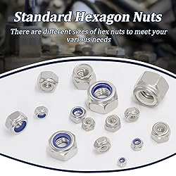 Vifmy SAE & Metric Nylon Insert Lock Nuts