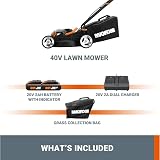 WORX WG779E.2 40V Cordless Lawn Mower 34 cm 230 m² PowerShare 2x2.0Ah view 8