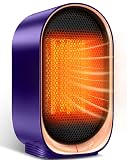 Space Heater, Portable Heater for Indoor Use, Small Electric Heaters with Overheat & Tip-Over Protection, Mini Desk Heaters for Office Bedroom Bathroom, Compact & Efficient Heating, Purple
