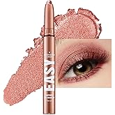 Wavuketu Red Eyeshadow Stick Shimmer Cream Single Eyeshadow Pencil Makeup, High Pigmented Crease-proof Eye Shadow Brightener Stick, Hypoallergenic Waterproof Long Lasting Eye Highlighter stick(B-12#)