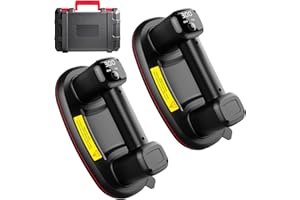 YYDENTOOL Electric Glass Suction Cups, Max Load 660lbs Suction Cups for Glass with Auto Start Pump, LCD Display, 4500mAh Battery, Heavy Duty Vacuum Suction Cups Lifter for Glass, Tile, Granite (2PCS)
