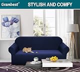 Granbest Premium Water-Repellent 3 Seater Sofa Cover Navy Blue view 2