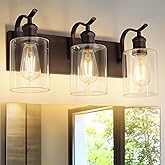 JAZAVA 3 Light Bathroom Vanity Light, Morden Bathroom Lighting Fixtures Over Mirror Oil Rubbed Bronze Wall Light Fixtures wit