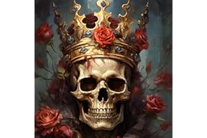 gganmtere Skull Diamond Painting Kits for Adult, Skeleton Diamond Art Kits for Adults Beginner, DIY 5D Diamond Dots Art Full Drill Diamonds Art Craft for Home Decor or 12x12 inch