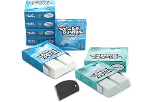 Sticky Bumps Original Surf Wax Bundle | 85g - 6 Pack Cool/Cold (69°F / 20°C) + 2 Pack Basecoat (All-Temp) + Wax Comb | Long-L