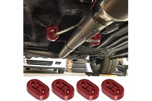 CHRYMUM 4PCS Car Rubber Exhaust Hanger, Rubber Muffler Hangers, Rubber Insulator Bushing Mount, Rubber Exhaust Mounts with 2 Holes 0.47 Inch, High Density Bracket Hanger Universal for Car/Truck/SUV