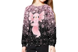 ZPINXIGN Girls Boys Sweatshirt Fall Outfit Kids Comfy Sweaters Pullover Tops 6-14 Years Old