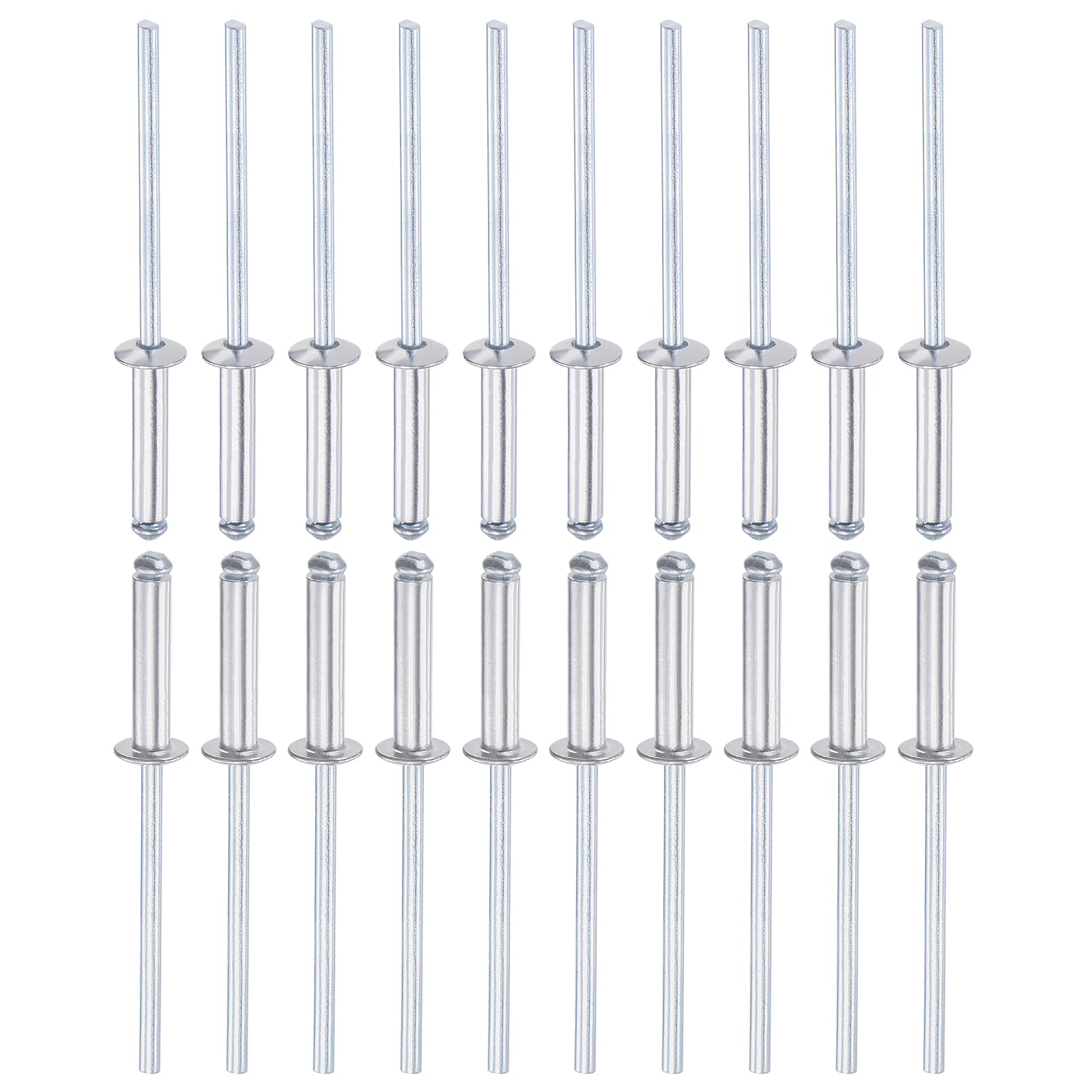 DTGN 3.2mm x 15mm (DXL) Blind Rivets - 120Pack - Good for Machinery Joining - Aluminum Dome Open End Rivet