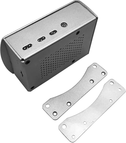 para Raspberry Pi 4B Caja de Aluminio Caja de Metal Plateado Caja Caja de Plata para RPI 4 Modelo B RPI 4B Caja (Plata) ESjasnyfall