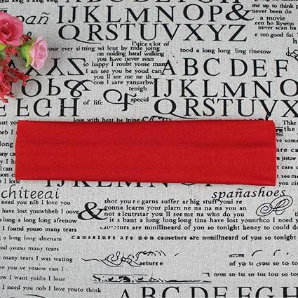 ellaroom Elaborate Available 4 Pcs Yoga Hair Bands Sport Elastic Headband Sports Yoga Accessory Dance Stretch Ribbon Hairband(None Scarlet)