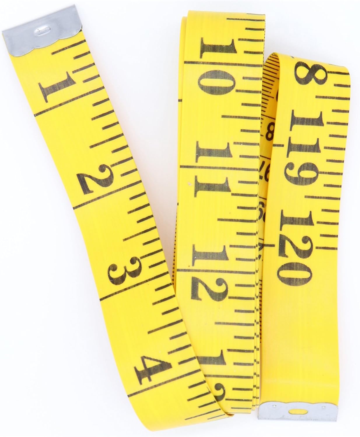 binifiMux 120" 10ft Soft Tape Measuring Tailor Ruler Body Tape Measure Yellow 3 Meters Sewing