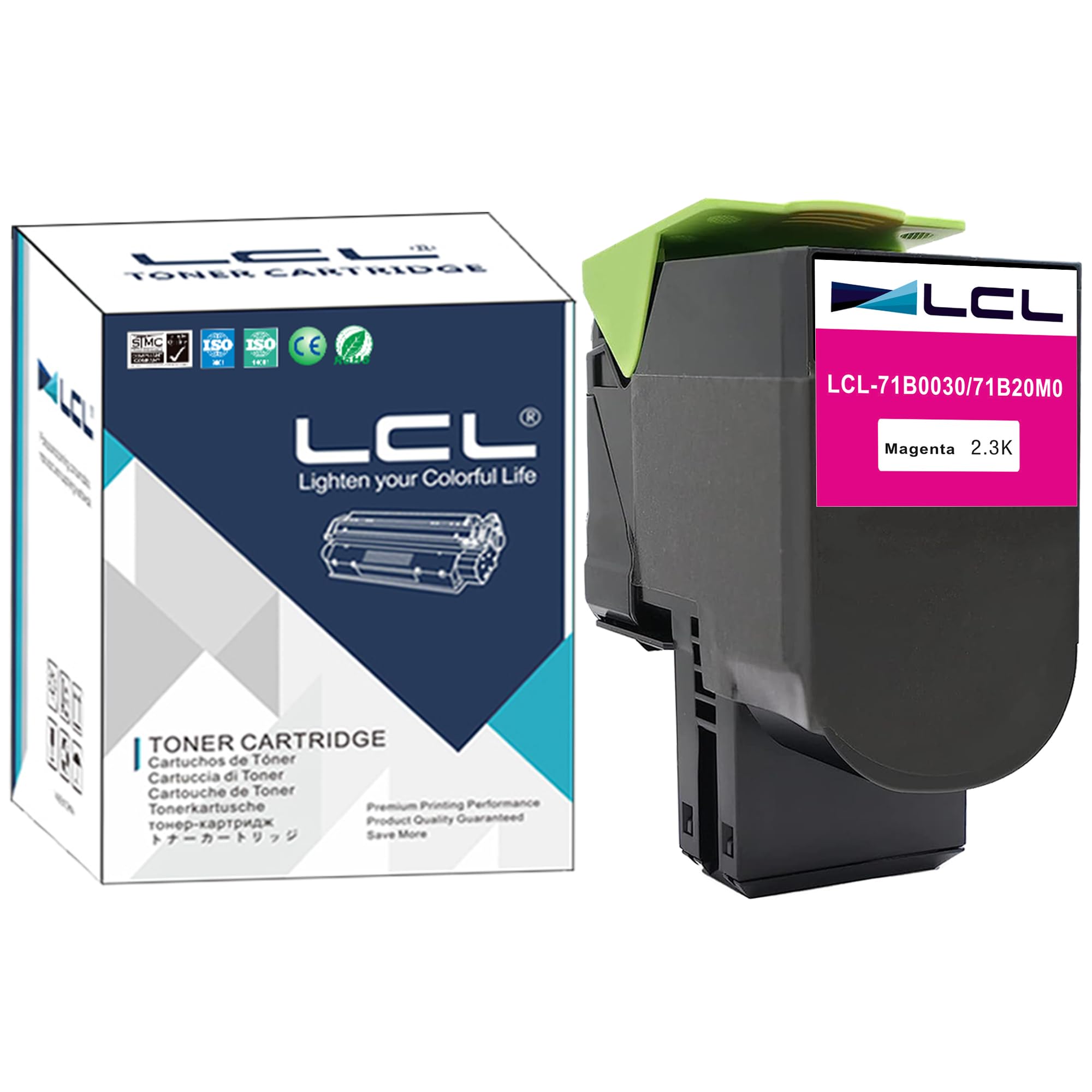 LCL Toner Cartridge 71B0030 71B20M0 CS317dn CS317 CS317dn CX317 CX317dn CS417 CS417dn CX417 CX417de CS517 CS517de CX517 CX517de (1 Magenta) Replacement for Lexmark