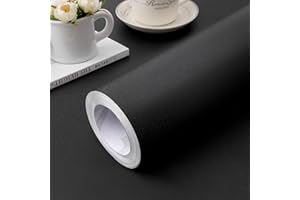 practicalWs Peel and Stick Wallpaper 17.7"x118.1" Black Contact Paper Self Adhesive Removable Wallpaper Vinyl Wall Paper for Bedroom Living Room Kitchen Decoration Renovation