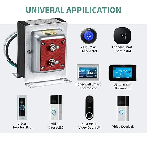 Doorbell Transformer, Briidea 24V 40VA Thermostat and Door
