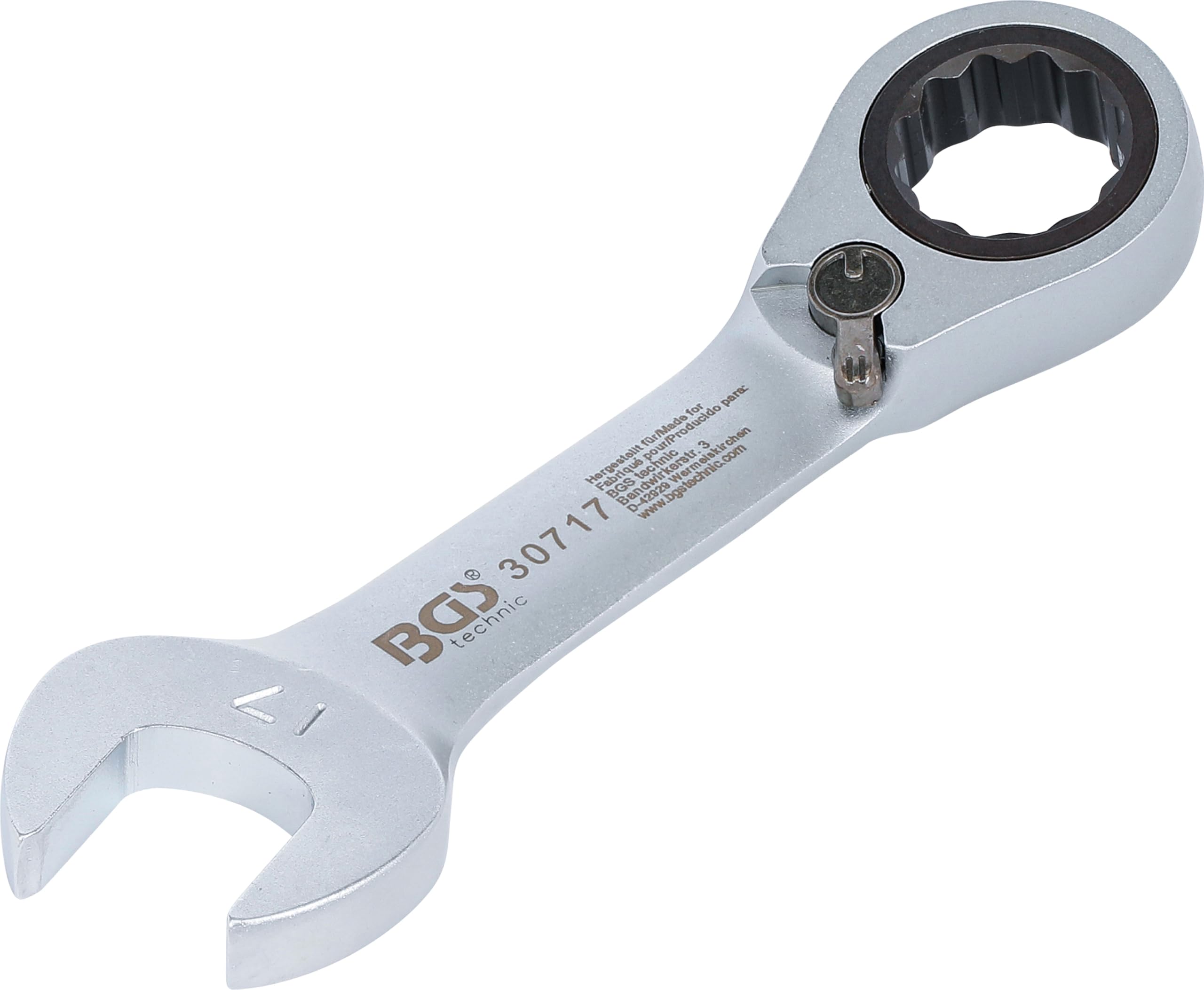 BGS 30717 | Ratchet Combination Wrench | short | reversible | 17 mm — image 1