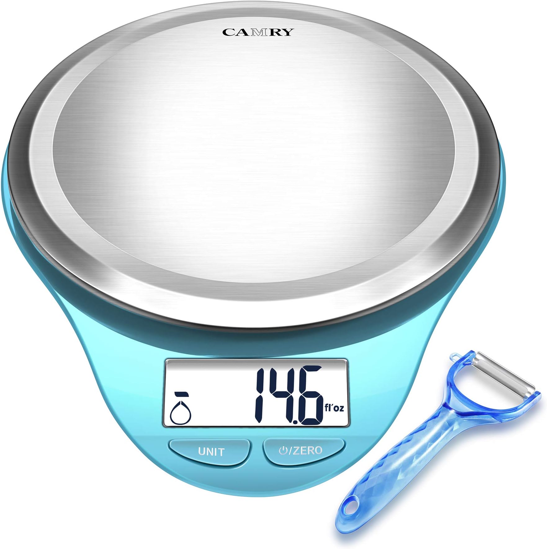 NUTRI FIT Food Scale with Stainless Steel Platefrom Accurate Digital Kitchen Scale with Fingerprint Resistant Coating for Cooking Baking 0.1 Grams/Divison Large LCD Display - Silver