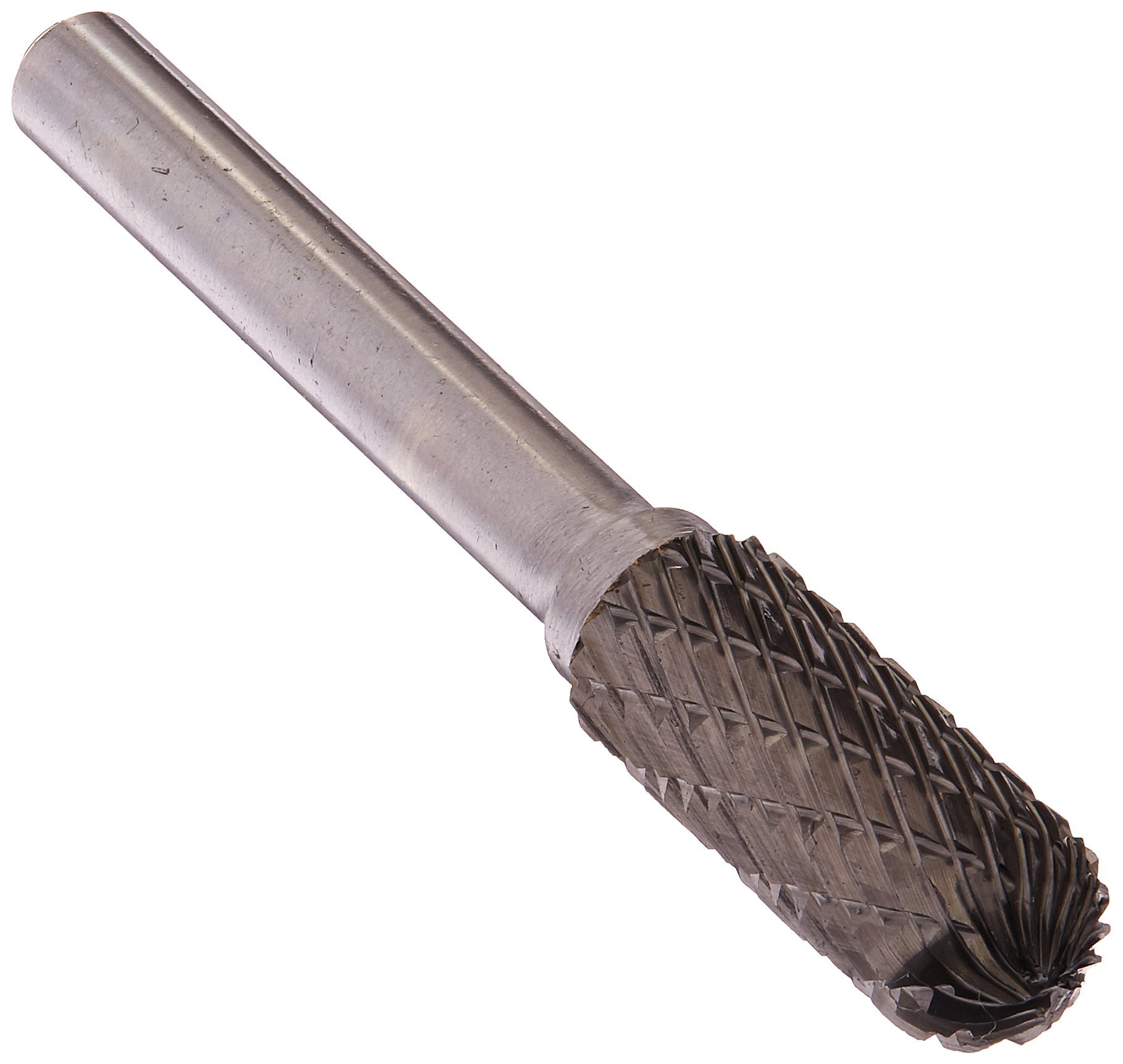 Drill America SC-3B Carbide Burr/Rotary File Cylindrical Radius-End Double Cut for Die Grinder 3/8" Dia. x 1-1/2" Cut Length with 1/4" Shank and 3-1/4" Overall Length, DUL Series