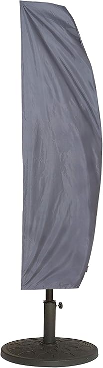 Amazon Com Outdoor Patio Cantilever Umbrella Cover Waterproof And Dustproof Market Parasol Cover With Zipper Durable 600d Oxford Fabric Grey 104 3 H Kitchen Dining