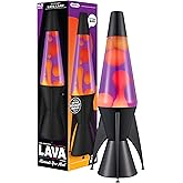 Lava The Original Lamp - 14.5" Evenfall &ndash; Retro Rocket Liquid Motion Lamp - Yellow Wax and Purple Liquid - Item #2391 (Amazon Exclusive)