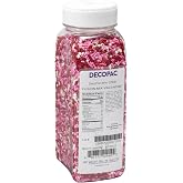 Valentine Sprinkles Mix for Baking | Hearts, Red, White &amp; Pink | 27 oz | Multicolored, heart shapes, jimmies &amp; sanding sugar, food-grade, for decorating cakes, cupcakes &amp; cookies, handheld shaker