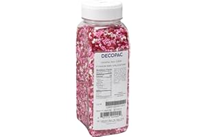 DecoPac Valentine Fusion Mix Sprinkles, 27oz, Pink, Red White Candy Sprinkles in Handheld Container, Edible Decorations For Celebration Cakes, Cupcakes, Cookies and Donuts