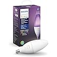 Philips Hue White & Color E12 LED Candle Light Bulb, Bluetooth & Zigbee Compatible (Hue Hub Optional), Works with Alexa & Goo
