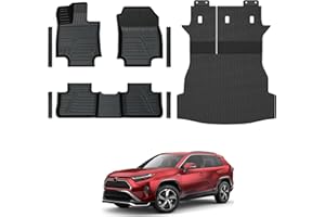 GALVAGNITE Floor Mats for Toyota RAV4 2019-2025, All Weather Floor Mats Trunk Cargo Liner with Backrest Protectors and Door Sill Guards Accessories, Full Coverage Set