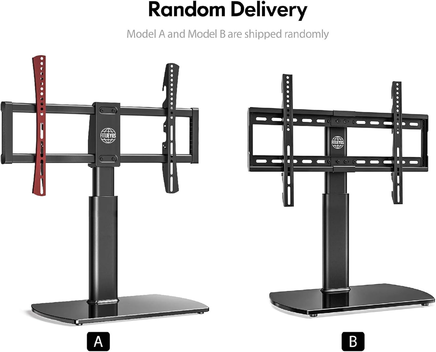 FITUEYES Universal TV Stand Base Swivel Tabletop TV Stand with Mount for 32 to 65 inch Flat Screen TV 80 Degree Swivel, 3 Level Height Adjustable,Tempered Glass Base,Holds up to110 lbs Screens: Electronics