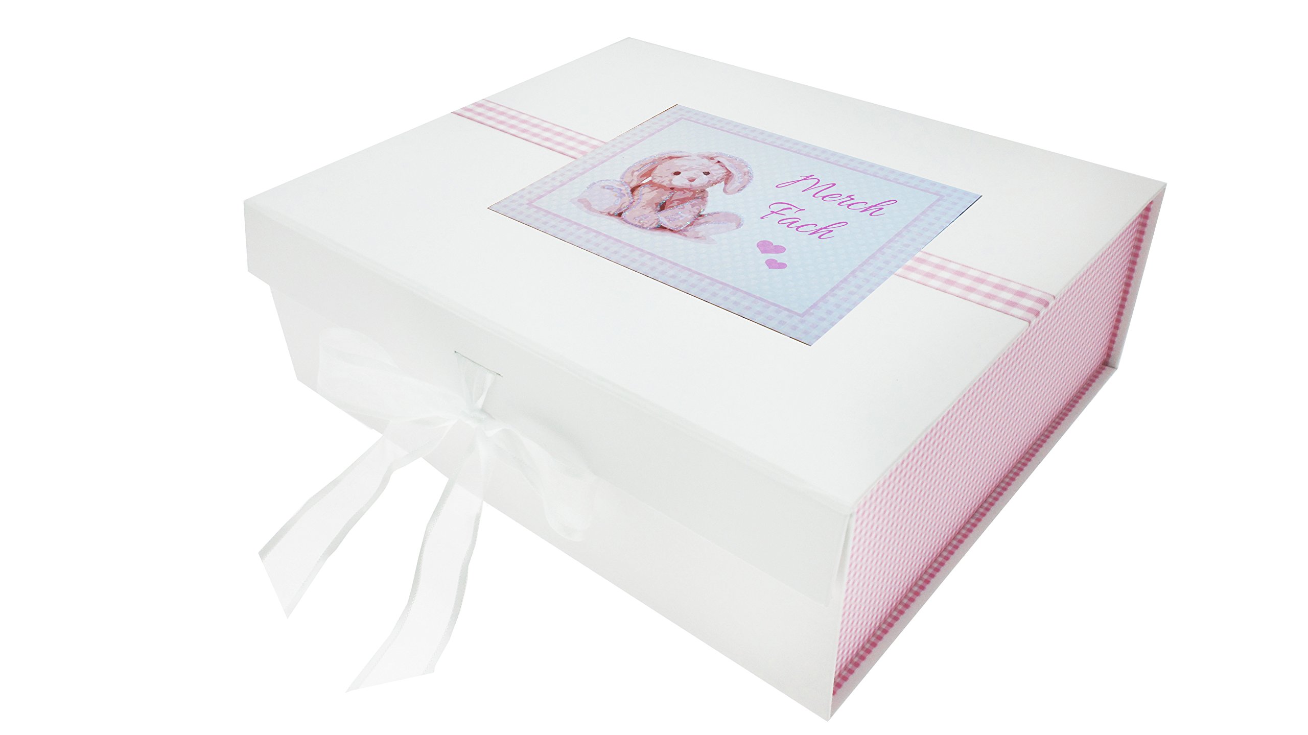 White Cotton Cards Welsh Keepsake Box, Board, White, 27.2 x 32 x 11 cm