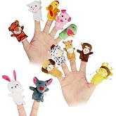 Sealive Animal Finger Puppets for Kids, 12-Piece Soft Plush Finger Toys | for Ages 3+, Storytelling, Pretend Play, Preschool Classroom, Travel and Party Favors, with Colorful Finger Puppet Characters