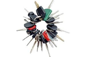 Alrens 24PCS Heavy Equipment Keys Master Set with Key Rings, Construction Ignition Machinery Key Set for John Deere, CAT, Kub