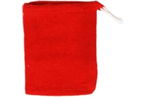 AURA VARIETY 72-PIECE 3"x4" SMALL RED FLANNEL BAG WITH WHITE STRING Traditional Wiccan Gris Gris Mojo Treasure Bag