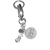 Hidden Hollow Beads Message Charm Key Chain Ring, Women's Purse, bag or Necklace & Bracelet Clip on Charm (Blessed)