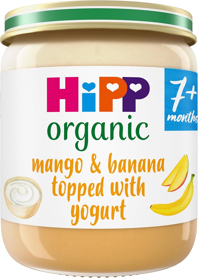 HiPP Organic Mango Banana Yogurt Baby Food Jar 160 g 7+ Months Pack of 6